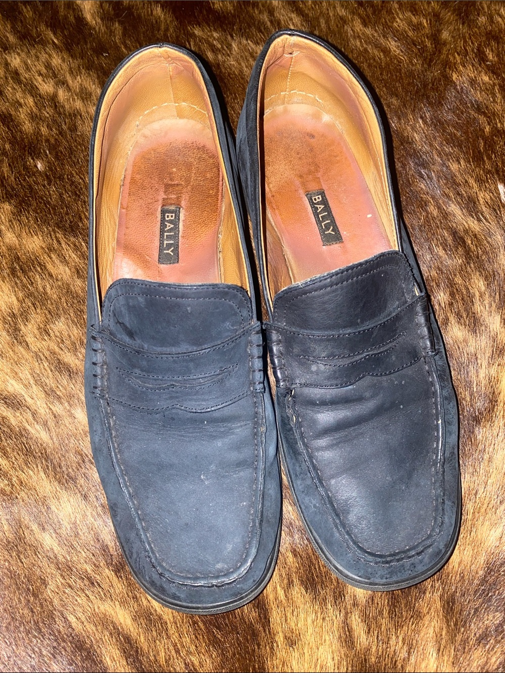 Bally Men’s Black Suede Penny Loafers
